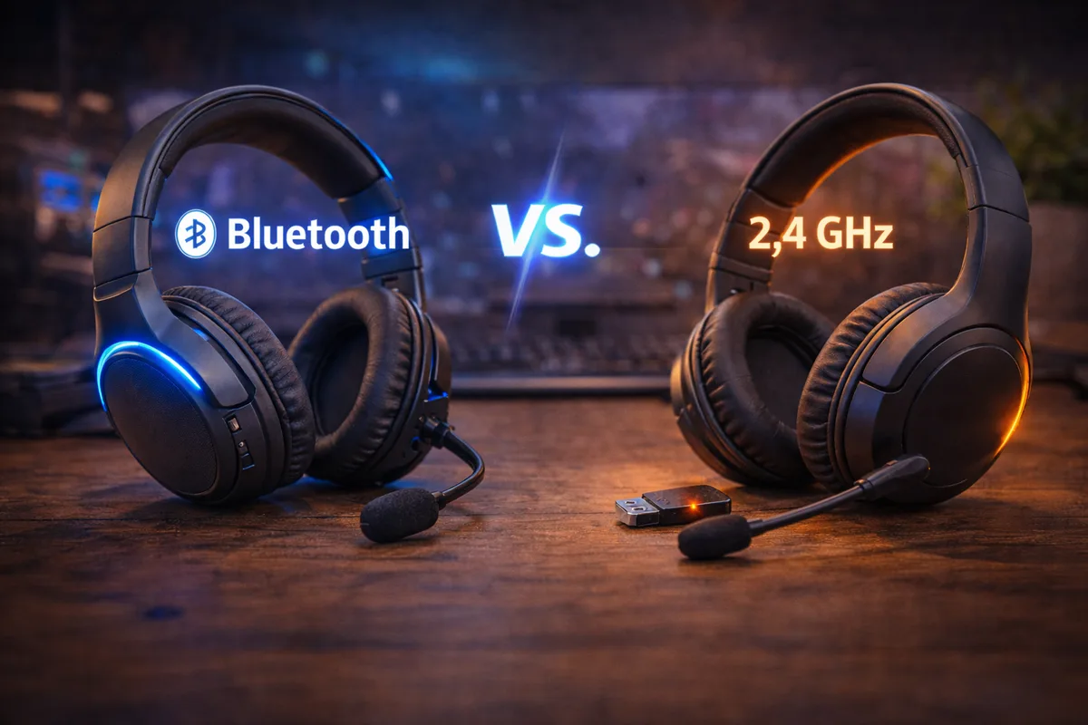 Bluetooth vs. 2,4-GHz-Dongle: Welches Headset ist besser fuer Gaming?